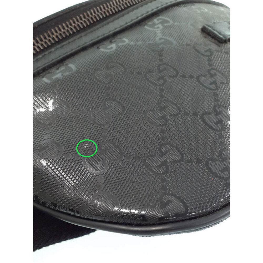 Gucci Crossbody Bum Bag Black GG Belt Imprime Body - Picture 5 of 9